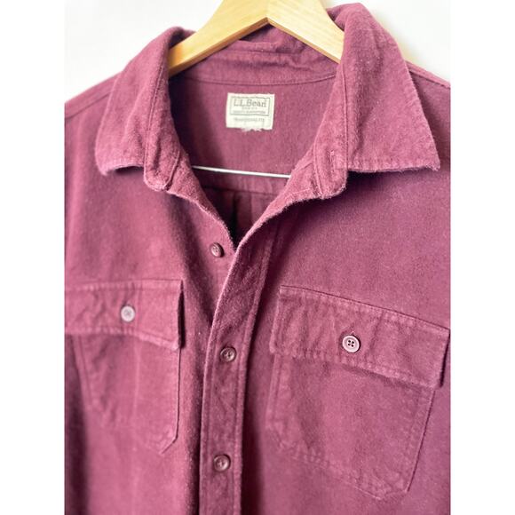 VTG L.L. Bean Men's Chamois Thick Flannel Shirt Size XL Work Outdoor Wear Fish - Picture 3 of 10